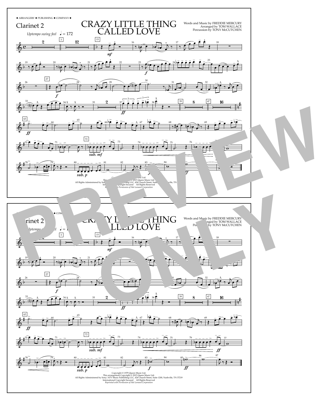 Produktbild zu: Crazy Little Thing Called Love - Clarinet 2