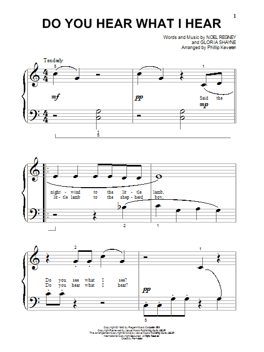 Produktgalerie: Seite 1 von 1 Do You Hear What I Hear (arr. Phillip Keveren), Gloria Shayne, Klavier