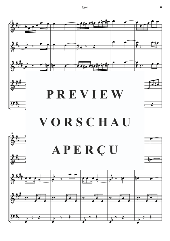 Produktgalerie: Seite 8 von 11 Egon - Schwungvoller Tango-Schlager, , Holzbläse Quintett