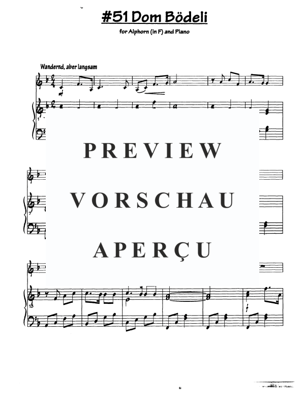 Produktgalerie: Seite 3 von 7 Dom Bödeli, , Alphorn in F und Klavier