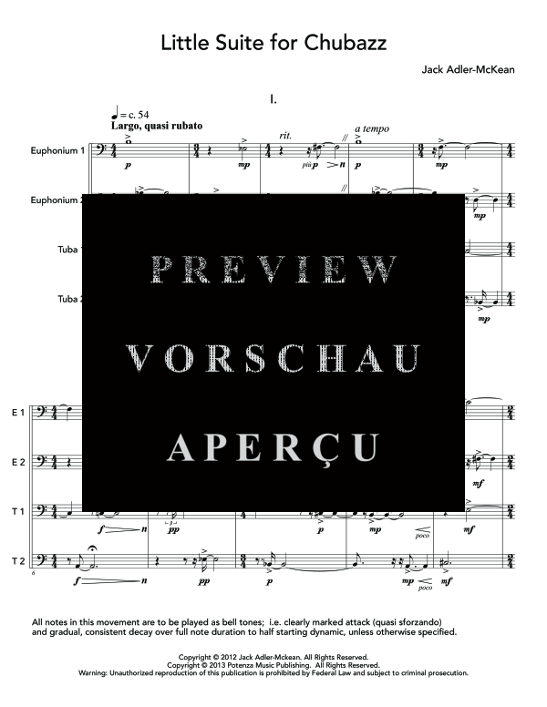 Product gallery: Page 5 of 11 Little Suite for Chubazz, , (Tuba Quartett EETT)