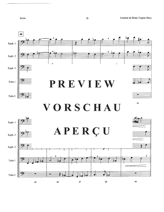 Product gallery: Page 7 of 21 Lianiae de Beata Virgine Mary , , (Tuba Quintet EEETT)