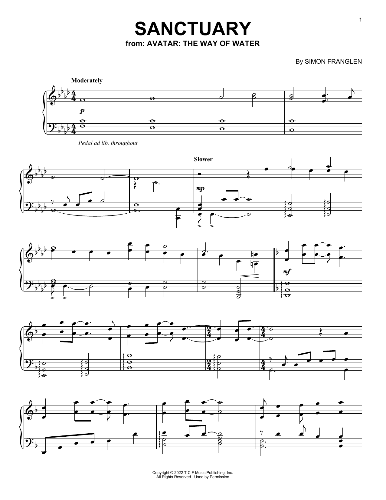 Produktbild zu: Sanctuary (from Avatar: The Way Of Water)