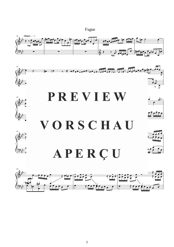 Produktgalerie: Seite 6 von 11 Fantasie und Fuge g-Moll BWV 542, , Klavier Solo