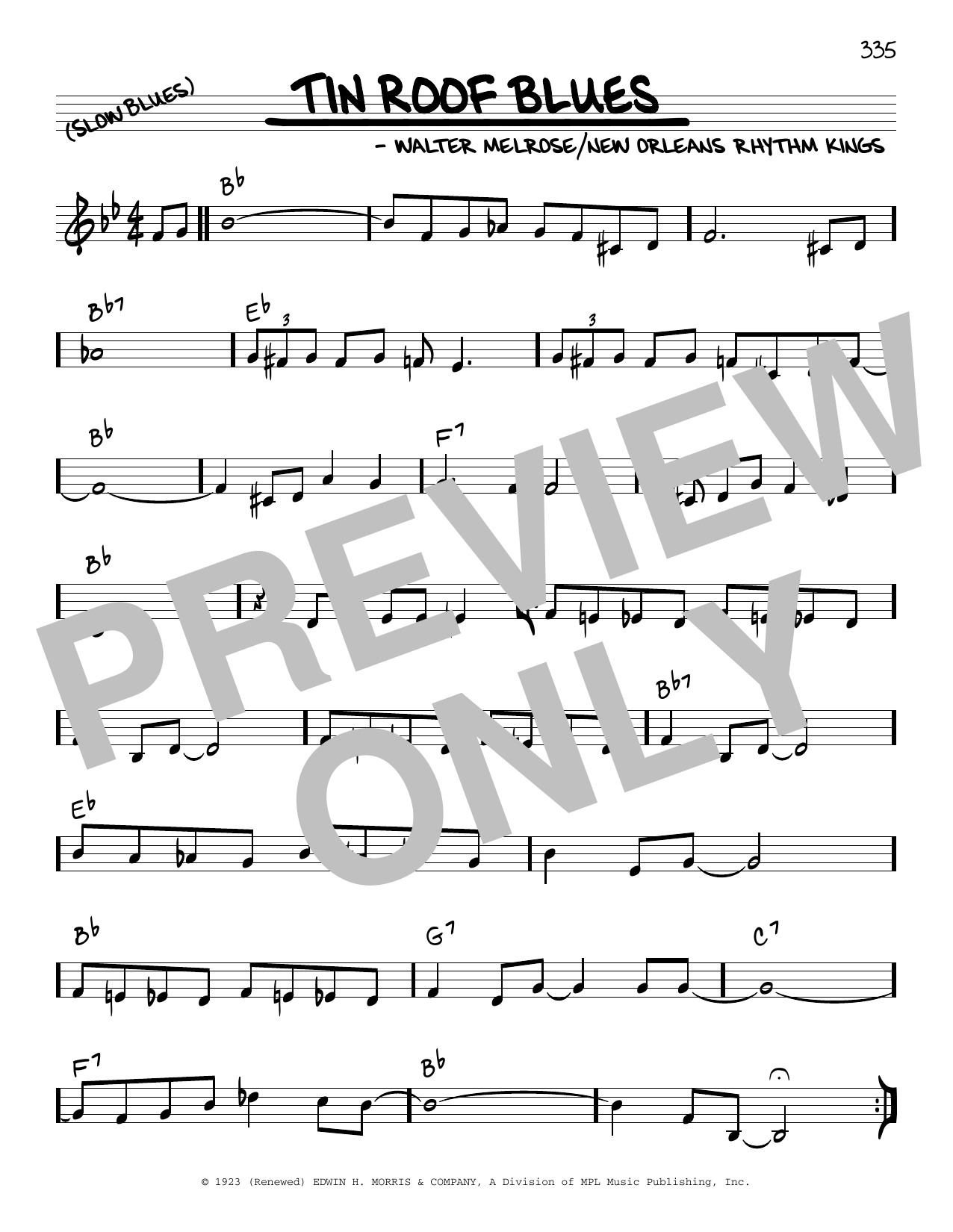Product picture to: Tin Roof Blues (arr. Robert Rawlins)