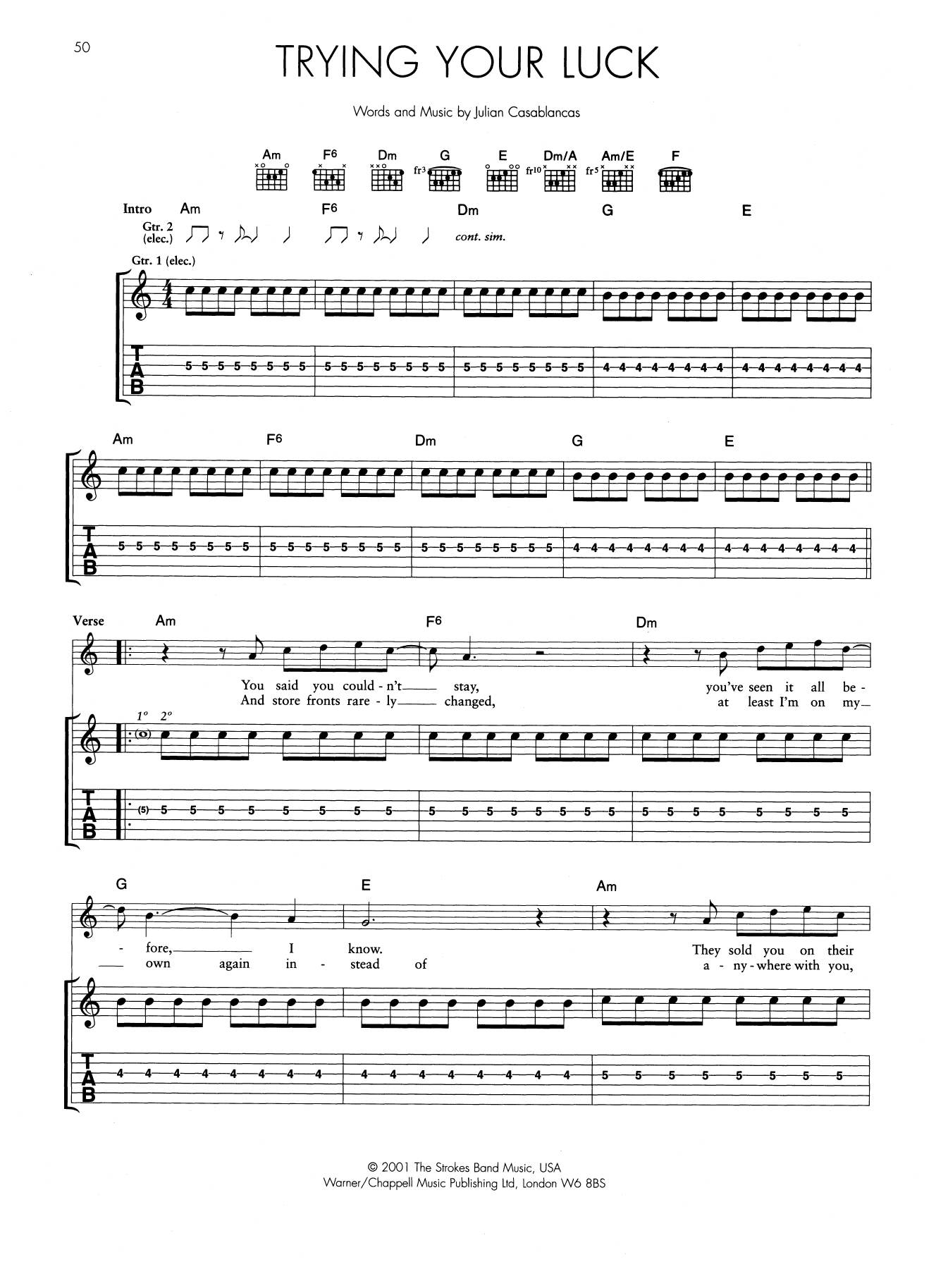 Product gallery: Page 1 of 1 Trying Your Luck, The Strokes