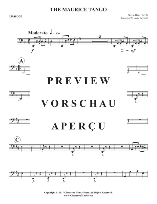 Product gallery: Page 21 of 21 The Maurice Tango (1912) , , Woodwind Ensemble