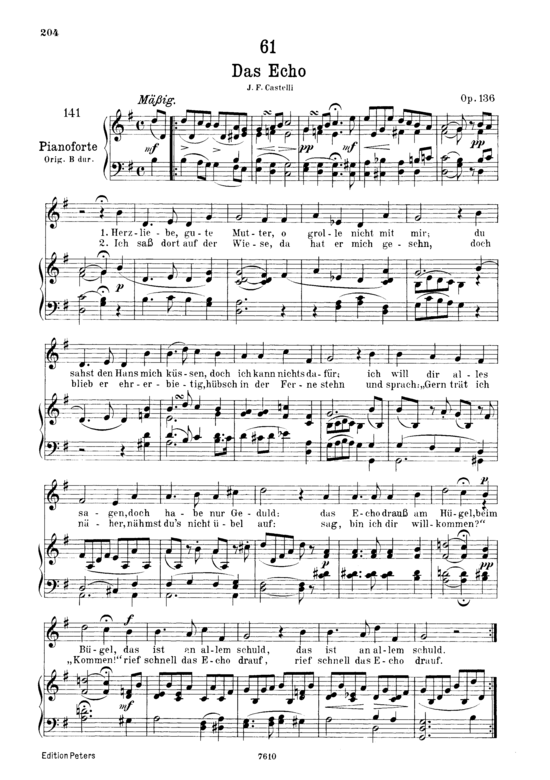 Product picture to: Das Echo D.990Franz Schubert