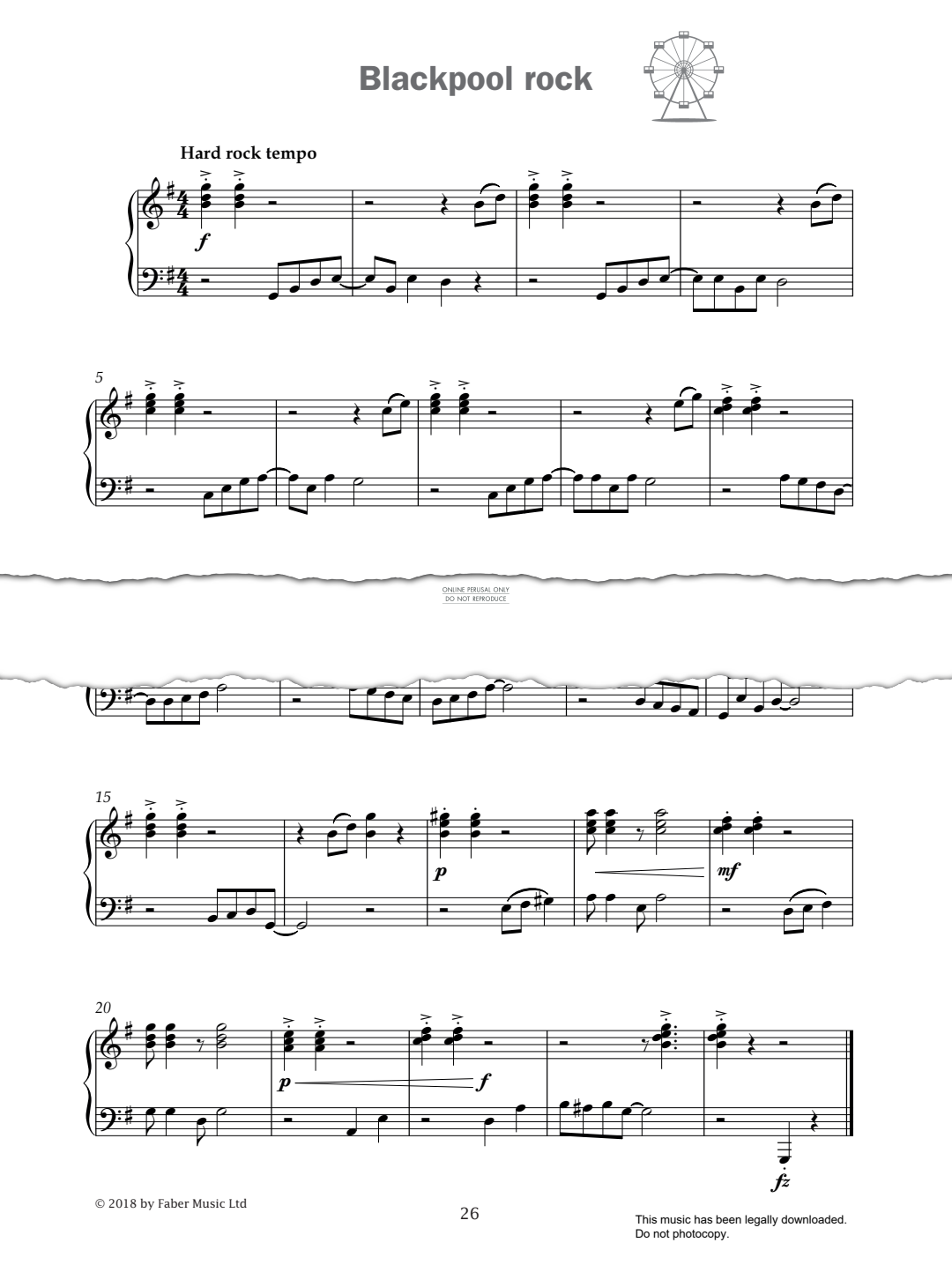 Produktgalerie: Seite 1 von 1 Blackpool Rock (from 'Improve Your Sight-Reading! A Piece a Week Piano Grade 4'), Paul Harris, Klavier