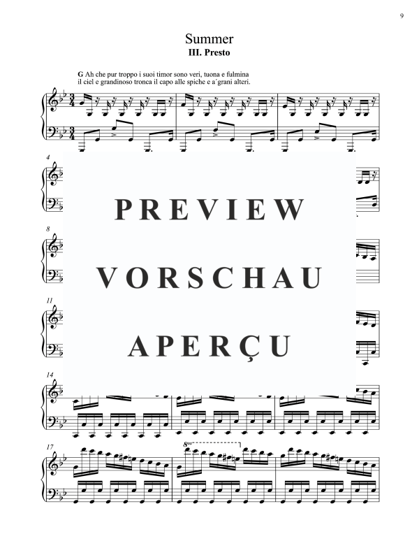 Product gallery: Page 10 of 11 Summer (from: Four Seasons - 3 movements), Inagawa, Akiko, Klavier Solo