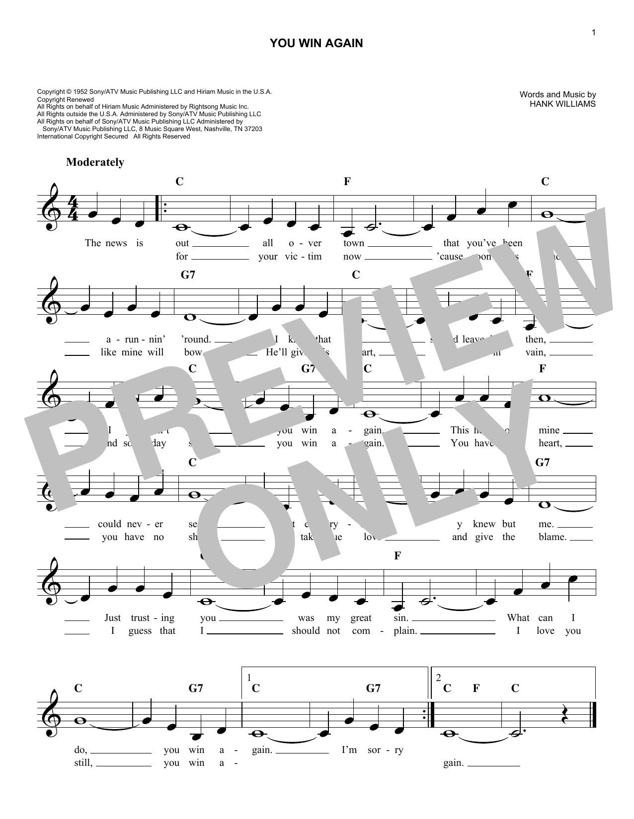 Produktgalerie: Seite 1 von 1 You Win Again, Hank Williams
