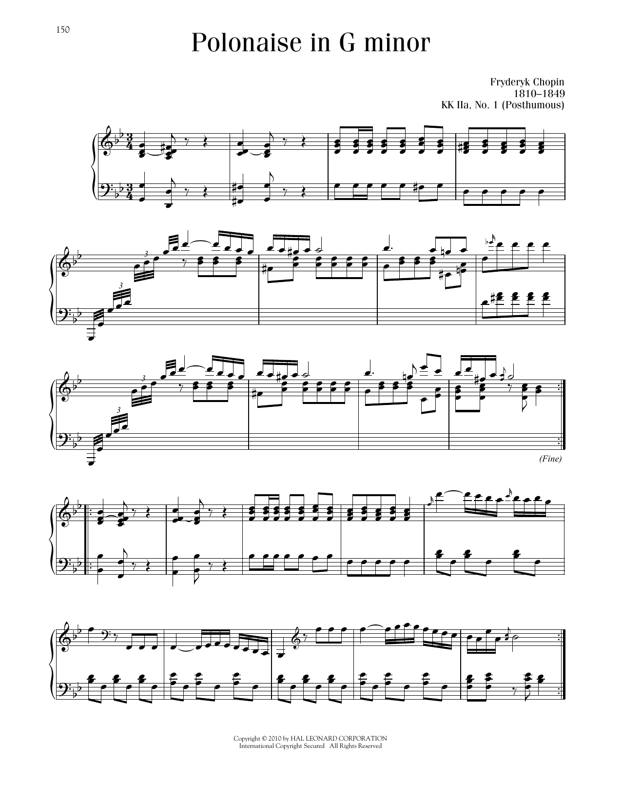 Product picture to: Polonaise In G Minor, KK IIa, No. 1
