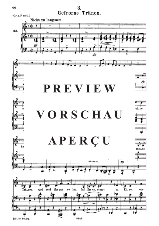 gallery: Gefrorne Tränen D.911-3 (Winterreise) , ,  (Gesang mittel + Klavier)