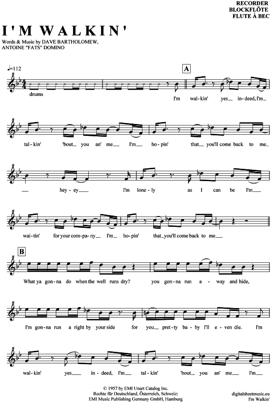 Product gallery: Page 1 of 4 I´m walkin , Domino, Fats, (recorder)