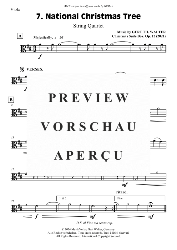 Produktgalerie: Seite 6 von 7 National Christmas Tree, , (Streicherquartett)