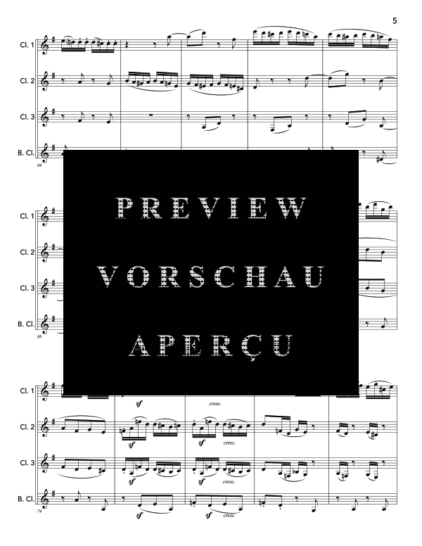 Product gallery: Page 9 of 11 String Quartet No. 1, Mvt. 4, , (Clarinet Quartet)
