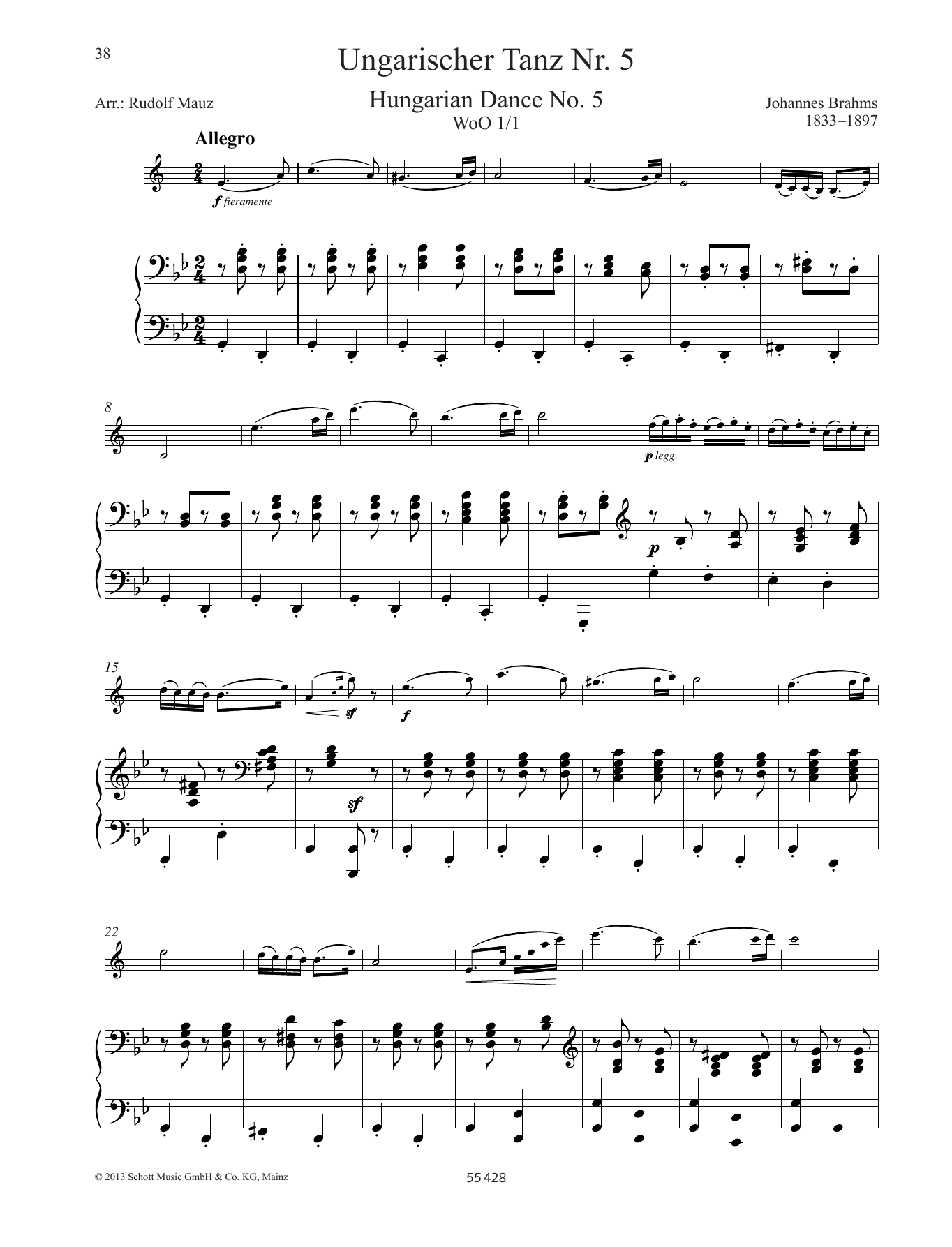 Produktgalerie: Seite 1 von 1 Hungarian Dance No. 5, Johannes Brahms