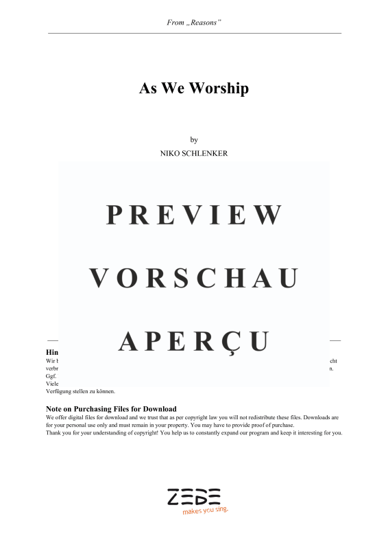 Produktgalerie: Seite 2 von 10 As We Worship, , Gemischter Chor SAB und Klavier