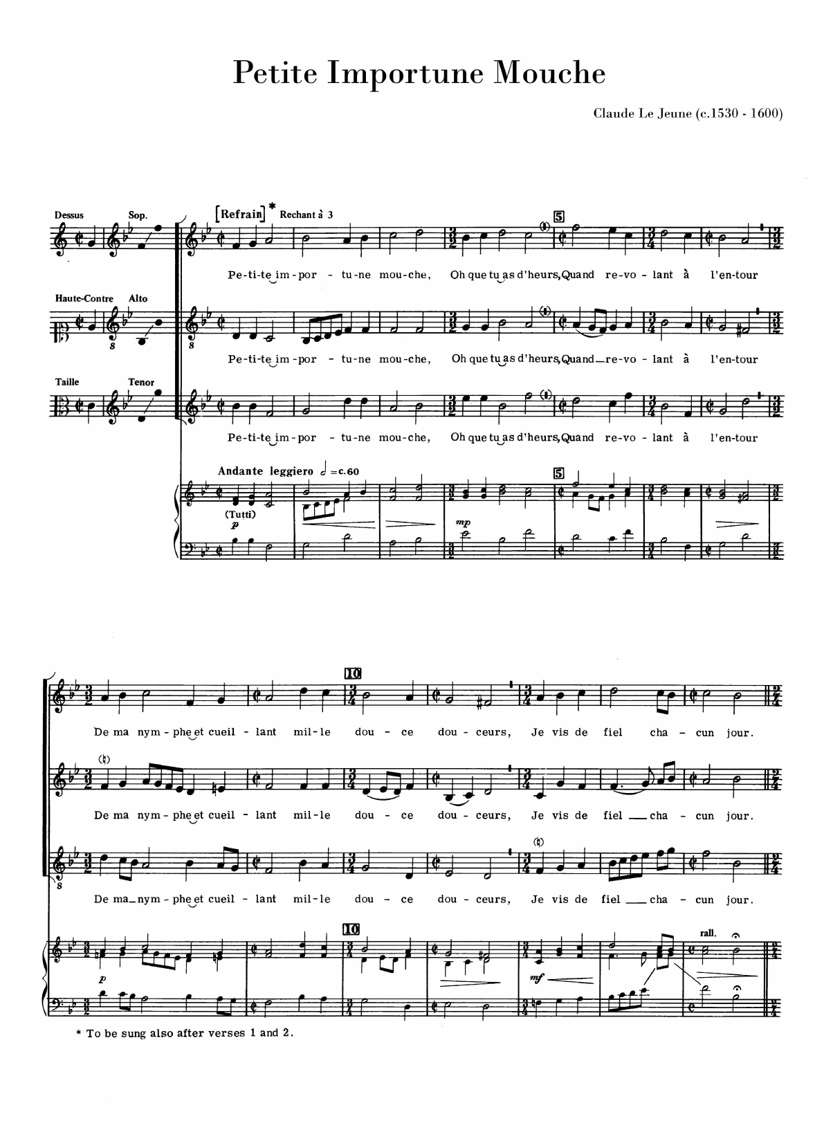 Product picture to: Petite Importune Mouche (arr. Anthony Petti)