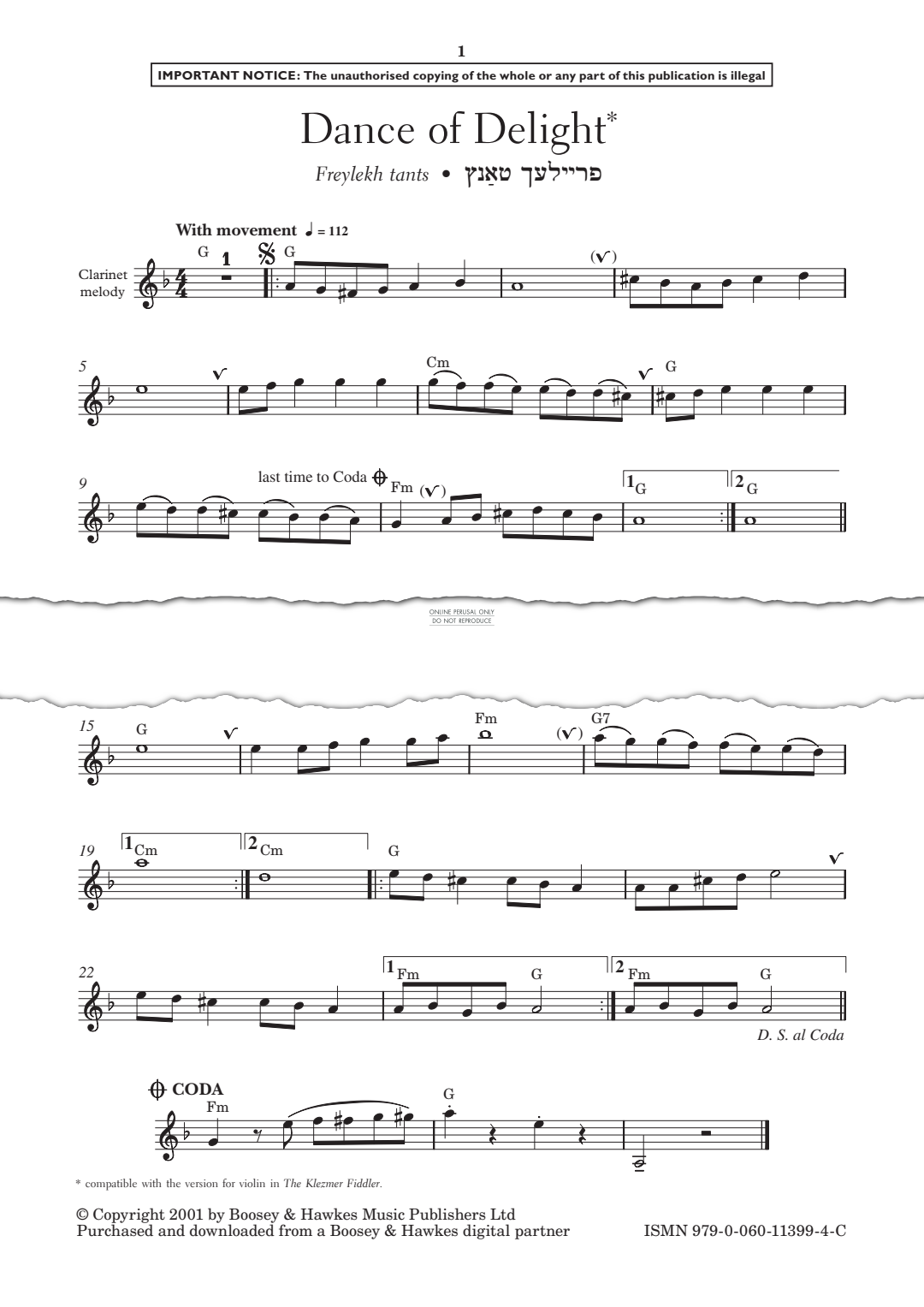 Produktgalerie: Seite 1 von 1 Dance Of Delight, Anon, Gitarre, Klarinette, Klavier