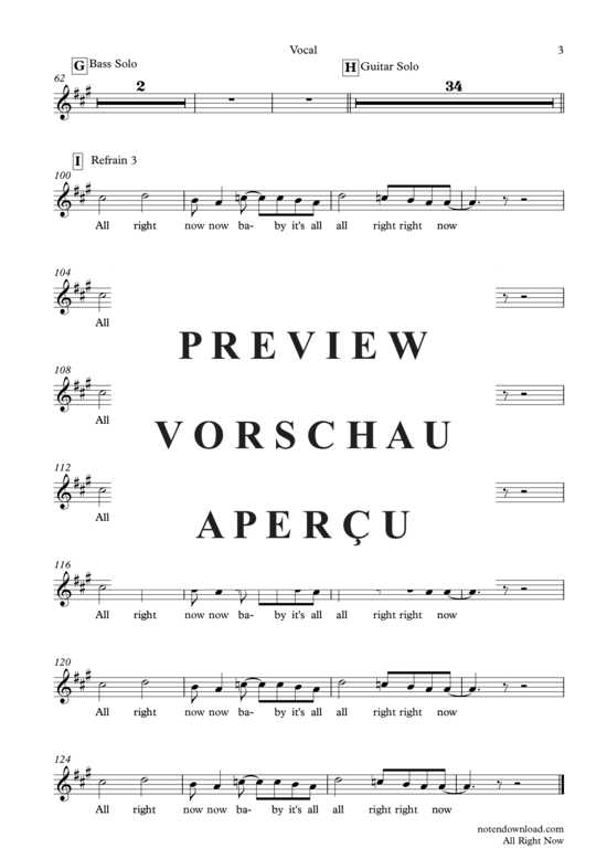 Produktgalerie: Seite 21 von 21 All Right Now , Free, (Combo Band und Solo Vocal)
