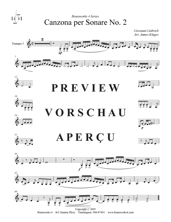 Produktgalerie: Seite 6 von 7 Canzona per Sonare Nr. 2 , , (4x Trompeten)