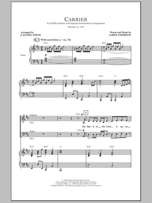 Produktgalerie: Seite 1 von 1 Carrier, J. Daniel Smith, Chor