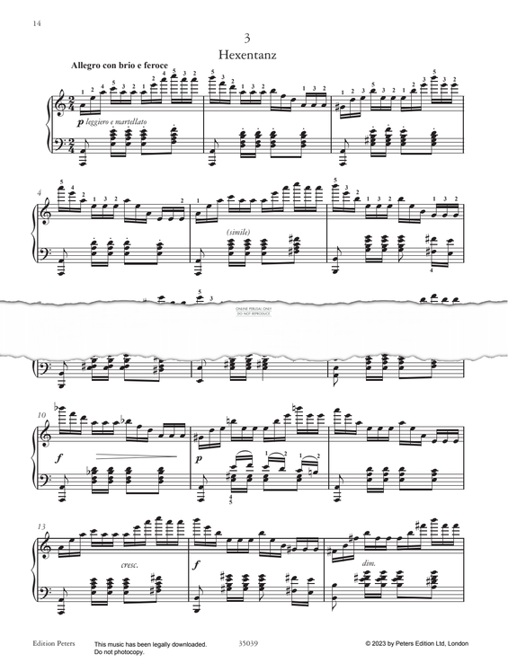 Produktgalerie: Seite 1 von 1 Etude in A minor, Adolph von Henselt, Klavier