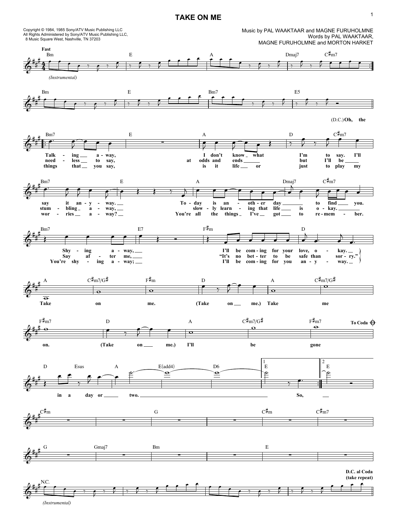 Produktbild zu: Take On Me