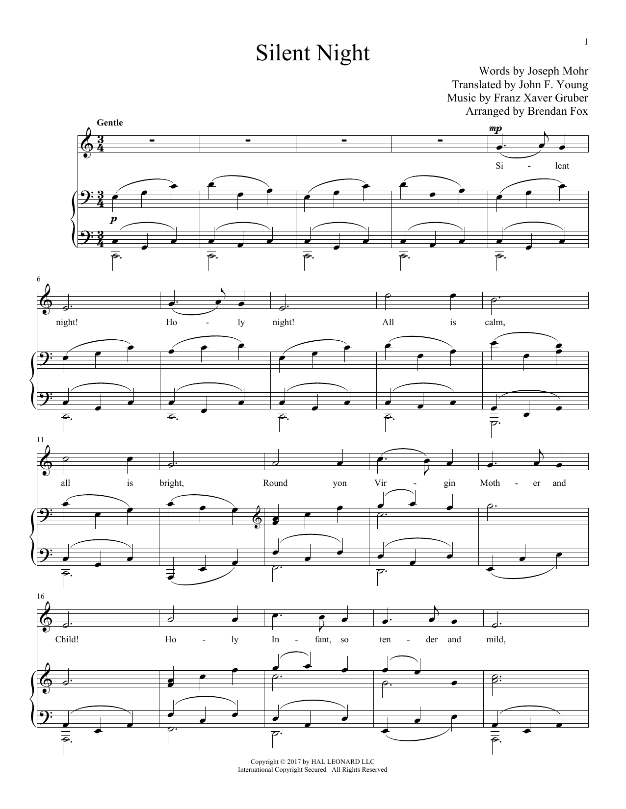 Product gallery: Page 1 of 1 Silent Night, Franz X. Gruber