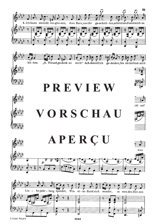 Product gallery: Page 3 of 5 Trennungslied K.519, , High Voice and Piano