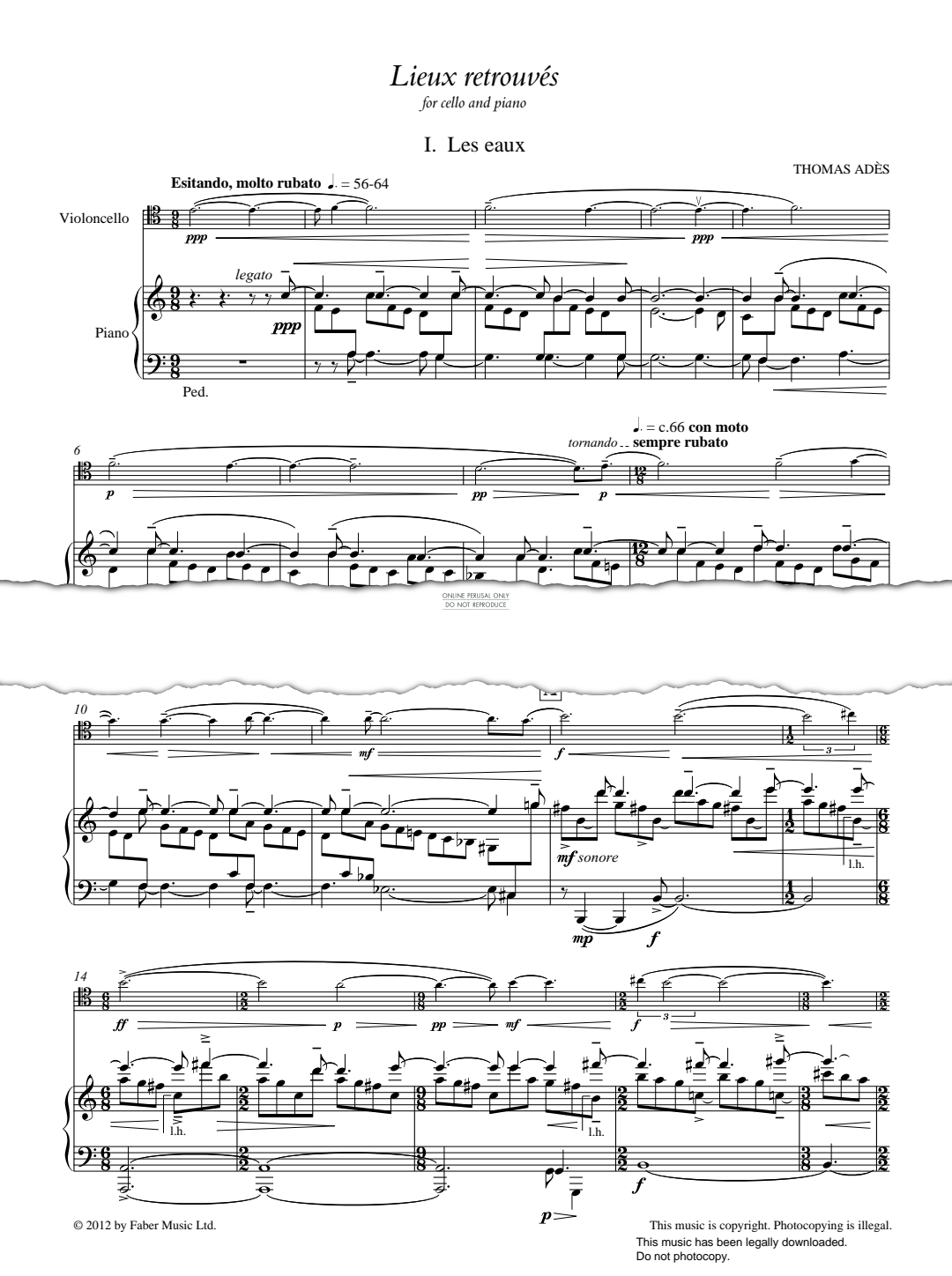 Produktgalerie: Seite 1 von 1 Lieux retrouvés, Thomas Adès, Klavier, Violoncello