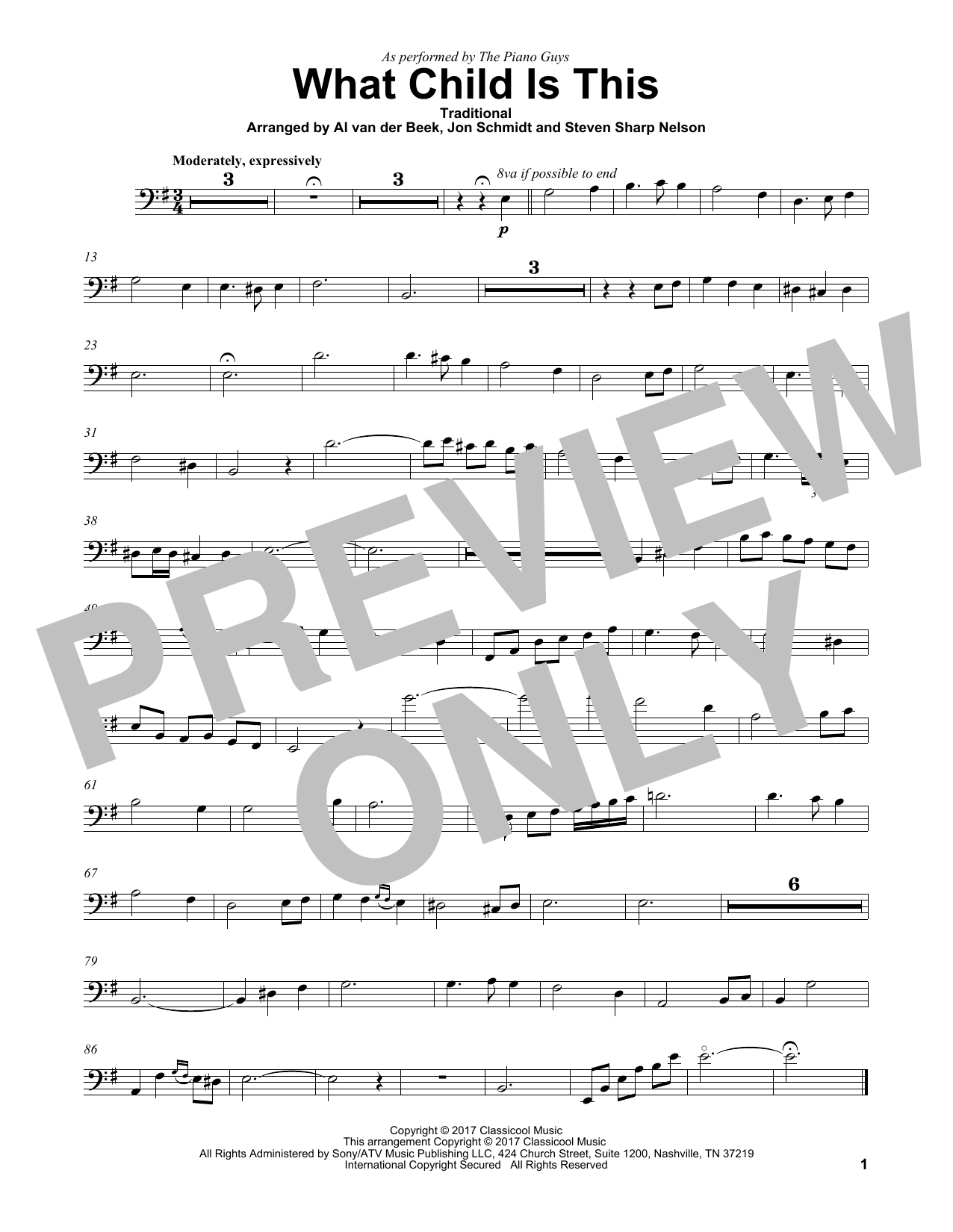 Produktgalerie: Seite 1 von 1 What Child Is This, The Piano Guys, Violoncello