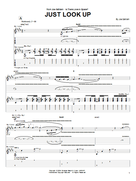 Produktgalerie: Seite 1 von 1 Just Look Up, Joe Satriani, Gitarre
