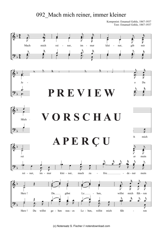 Product gallery: Page 2 of 3 Mach mich reiner, immer kleiner , , (mixed choir)