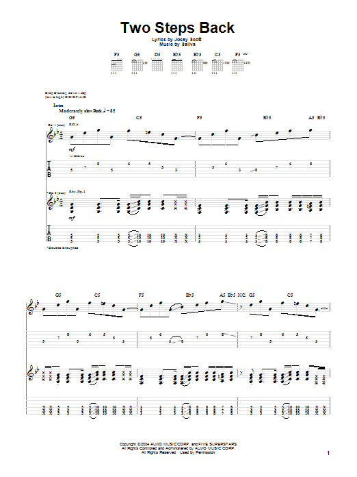 Produktgalerie: Seite 1 von 1 Two Steps Back, Saliva, Gitarre