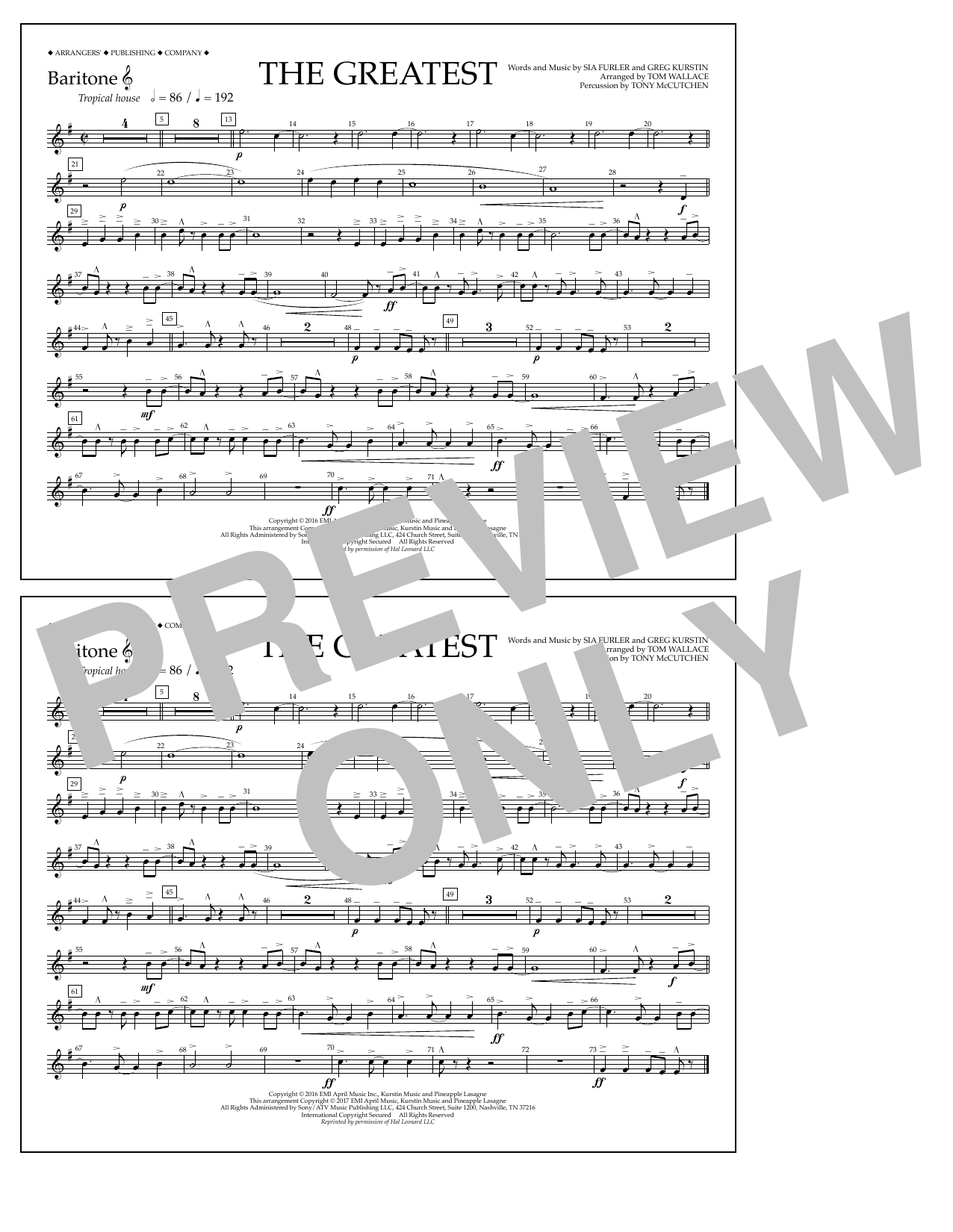 Produktbild zu: The Greatest - Baritone T.C.