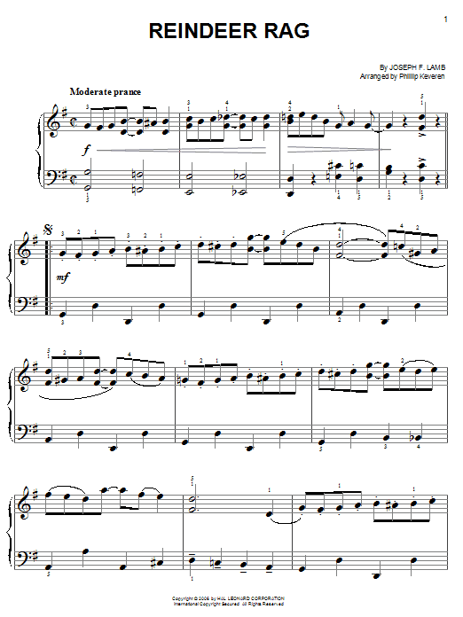 Product picture to: Reindeer Rag (arr. Phillip Keveren)