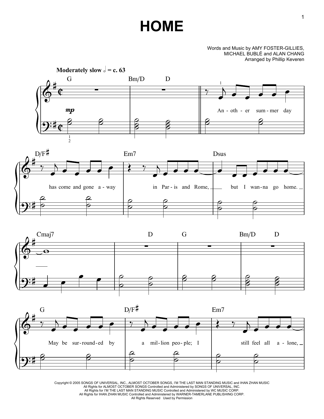 Product picture to: Home (arr. Phillip Keveren)