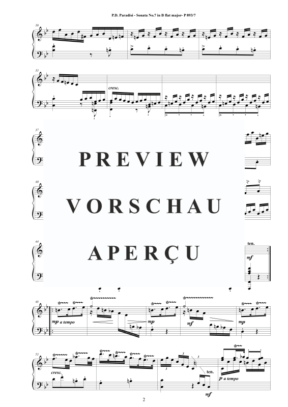 Produktgalerie: Seite 3 von 10 Sonate Nr. 7 in B-Dur, , Klavier Solo