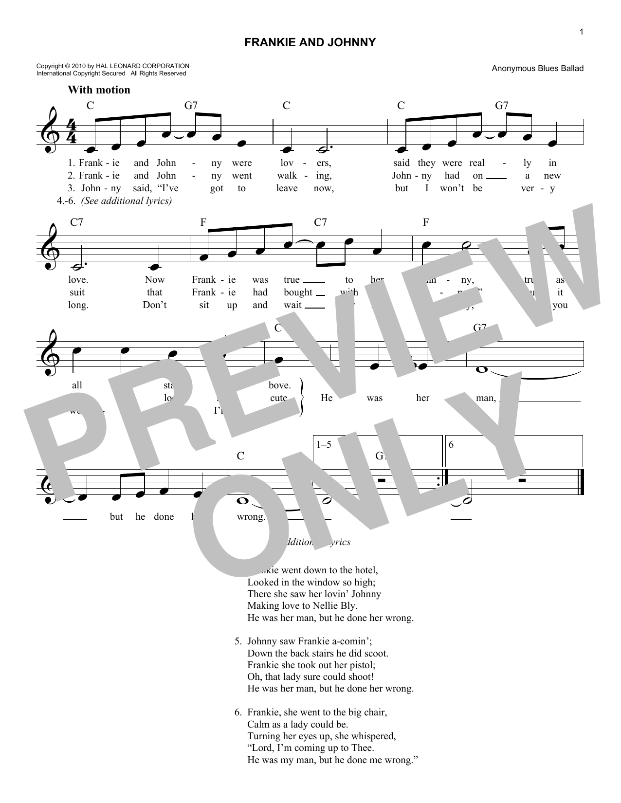Product picture to: Frankie And Johnny