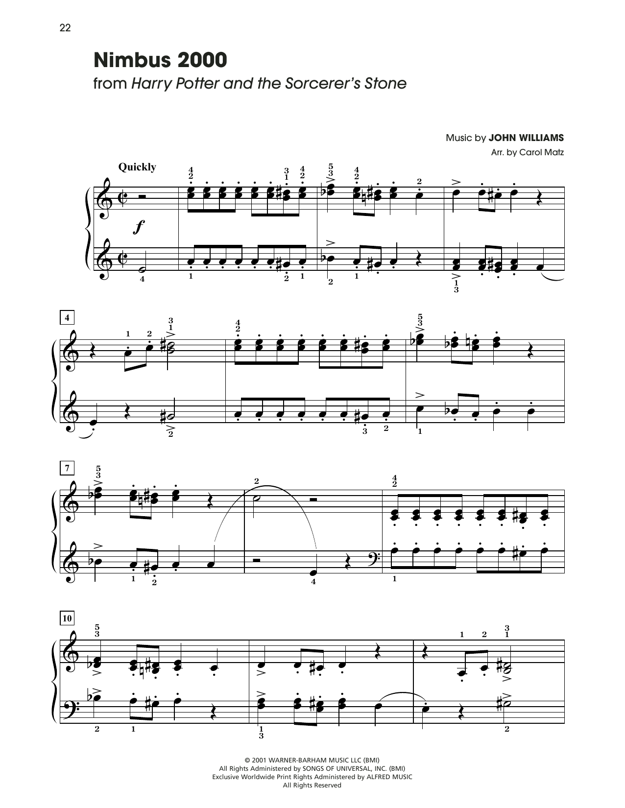 Produktbild zu: Nimbus 2000 (from Harry Potter) (arr. Carol Matz)