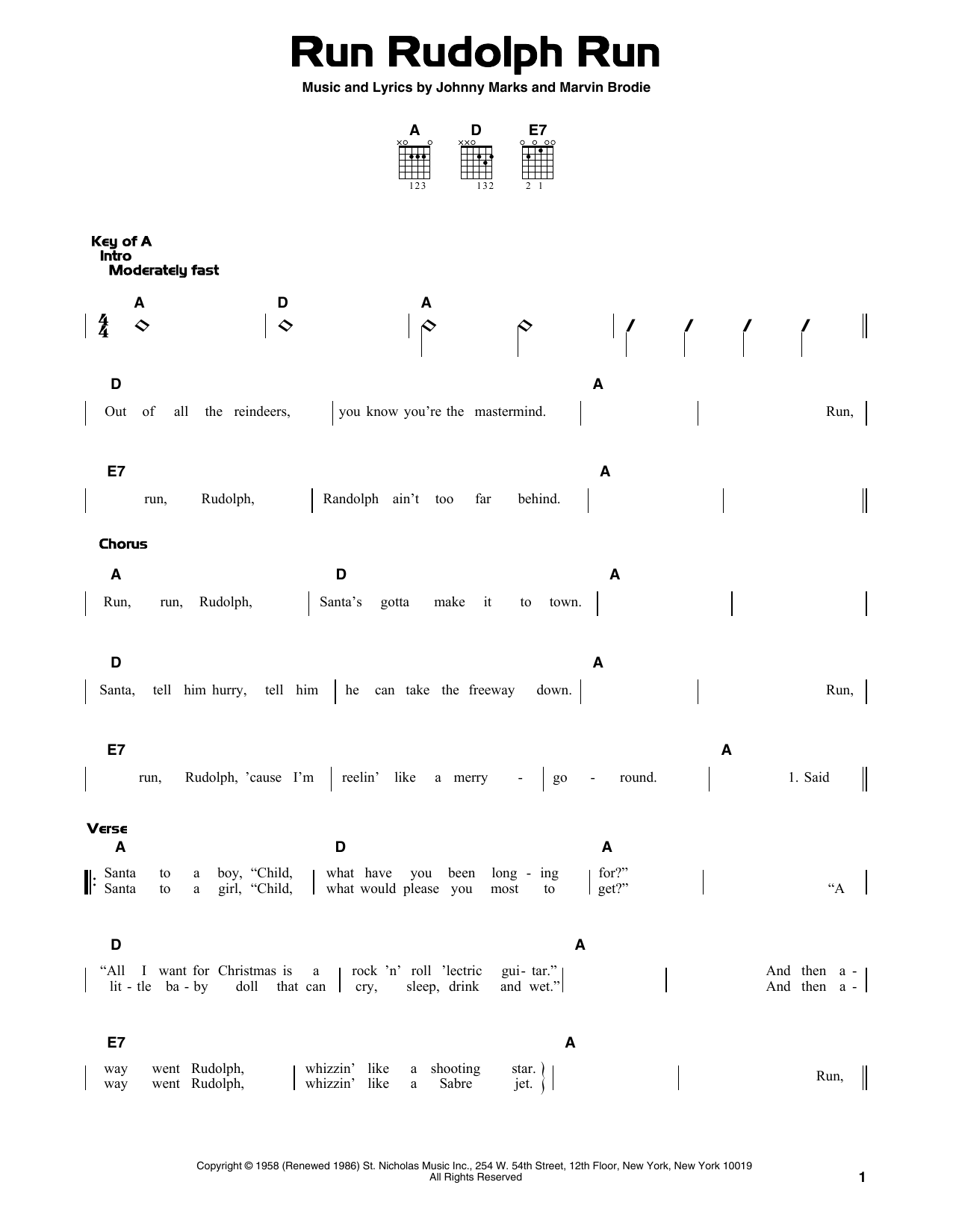Product gallery: Page 1 of 1 Run Rudolph Run, Johnny Marks