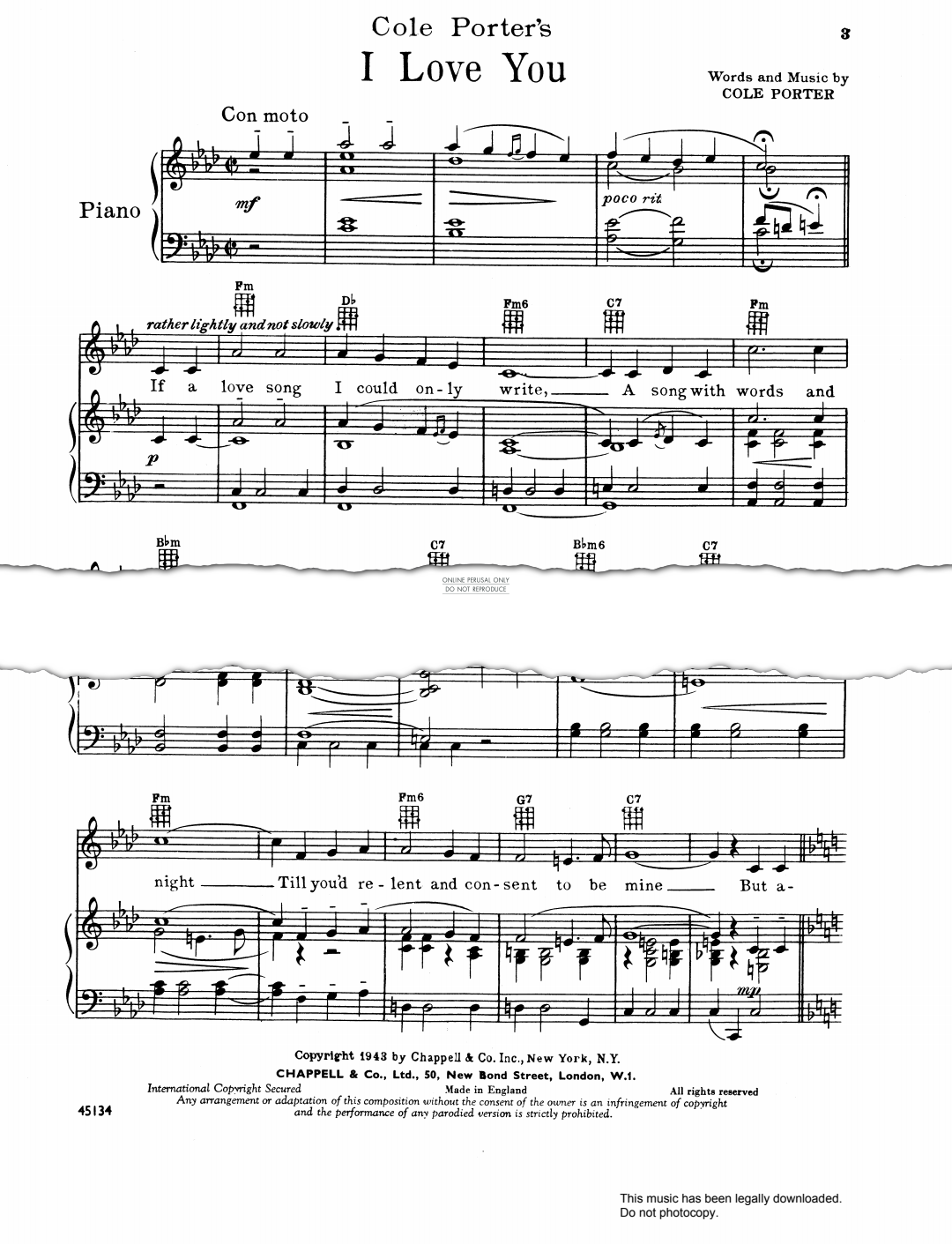 gallery: I Love You, Cole Porter