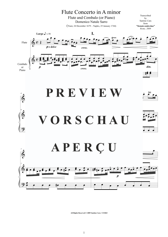 Product gallery: Page 2 of 11 Flöten Konzert in A-Moll, , Flute and Harpsichord