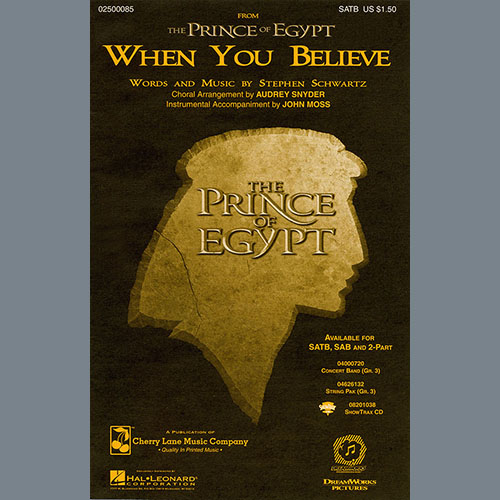 Product picture to: When You Believe (from The Prince Of Egypt) (arr. Audrey Snyder)