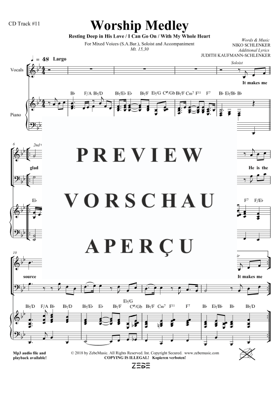 gallery: Worship-Medley, , Gemischter Chor SAM/Solo opt.und Klavier