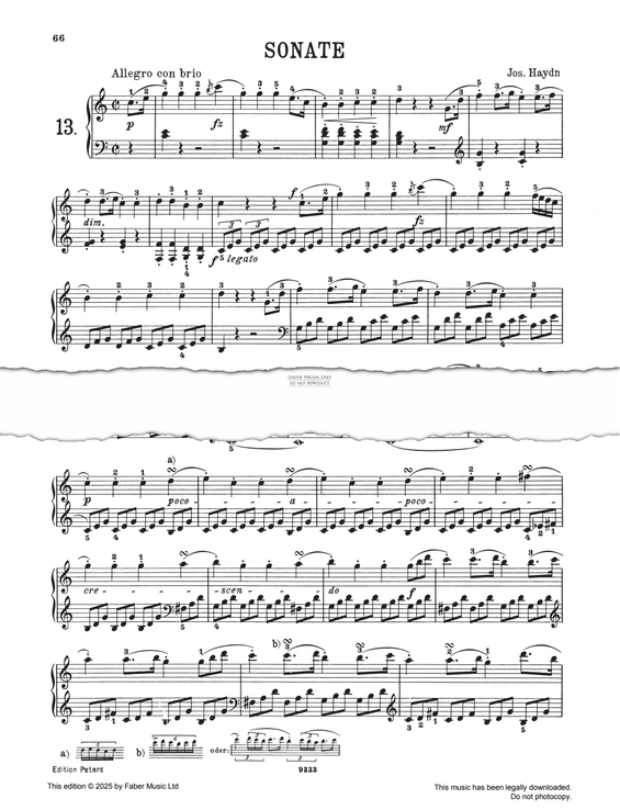 Produktgalerie: Seite 1 von 1 Sonata C major Hob XVI:35, Joseph Haydn, Klavier
