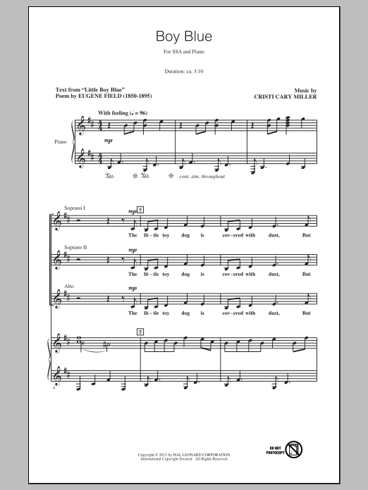 Produktgalerie: Seite 1 von 1 Boy Blue, Cristi Cary Miller, Chor