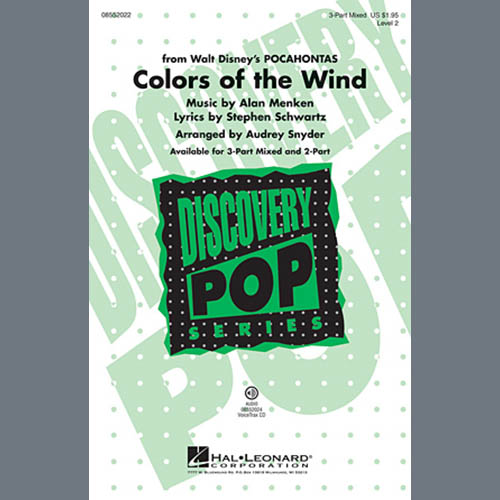 Product picture to: Colors Of The Wind (from Pocahontas) (arr. Audrey Snyder)